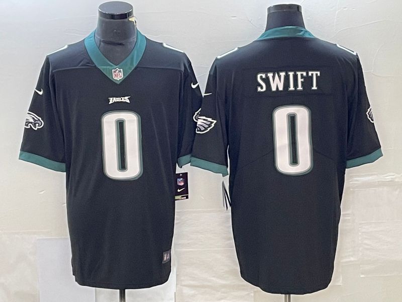 Men Philadelphia Eagles #0 Swift Black Nike Vapor Limited NFL Jersey style 1->philadelphia eagles->NFL Jersey